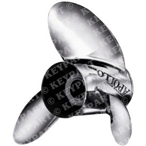 13-3/8 x 15 LH S/S Propeller - 3-Blade (Hub Kit required) 4-1/4" Gearcase