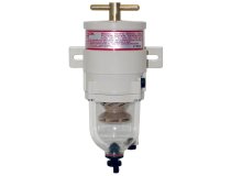 Fuel Filter/Separator with Clear Bowl - 3/4″-16 UNF Ports - Max Flow 227 LPH (60 GPH)