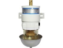 Fuel Filter/Separator with Metal Bowl - 3/4″-16 UNF Ports - Max Flow 227 LPH (60 GPH)