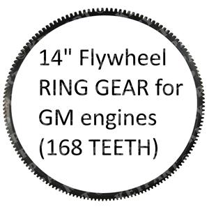 Ring Gear for 14" GM Flywheel - Replacement (168 Teeth)